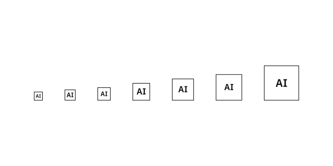 Default AI label sizes